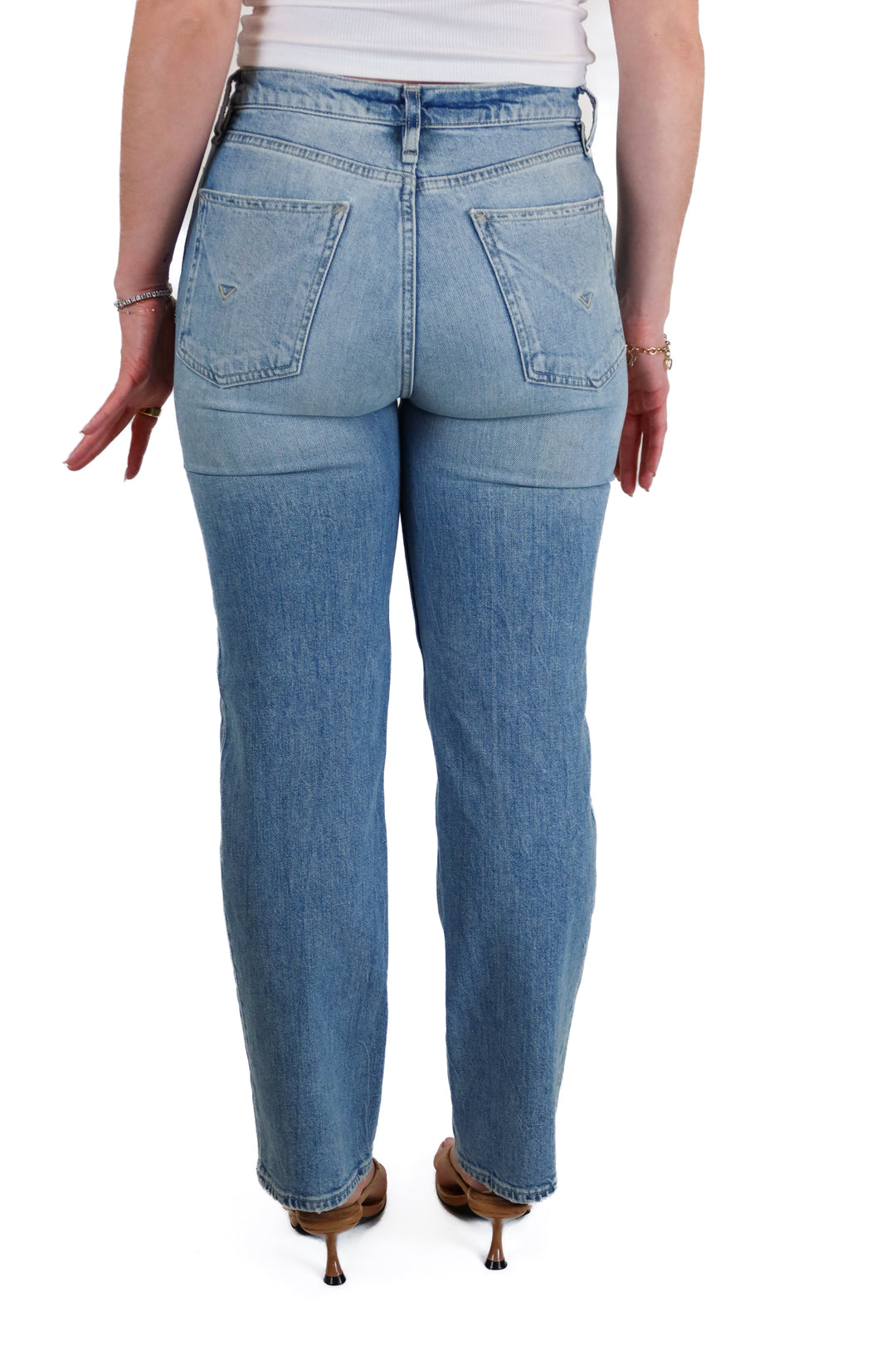 Hudson Remi Straight Ankle Light Wash Blue Jeans (26)