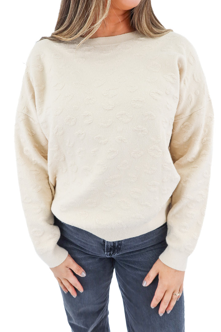kerisma cream knit sweater (S/M; retail $98)