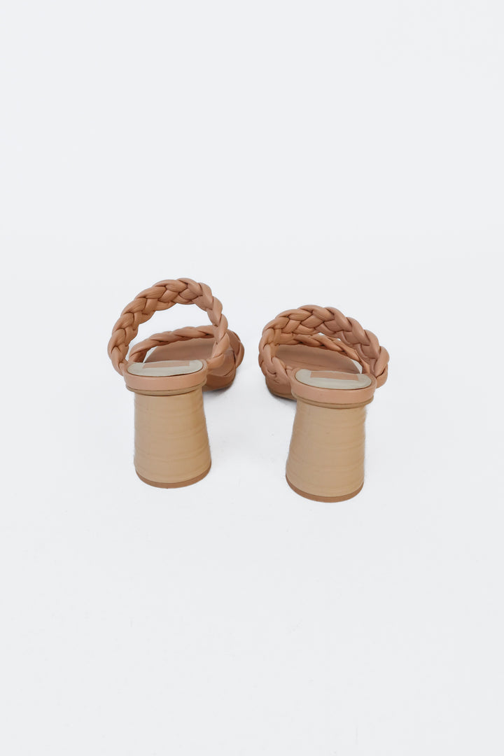 Dolce vita tan braided heels (6.5)