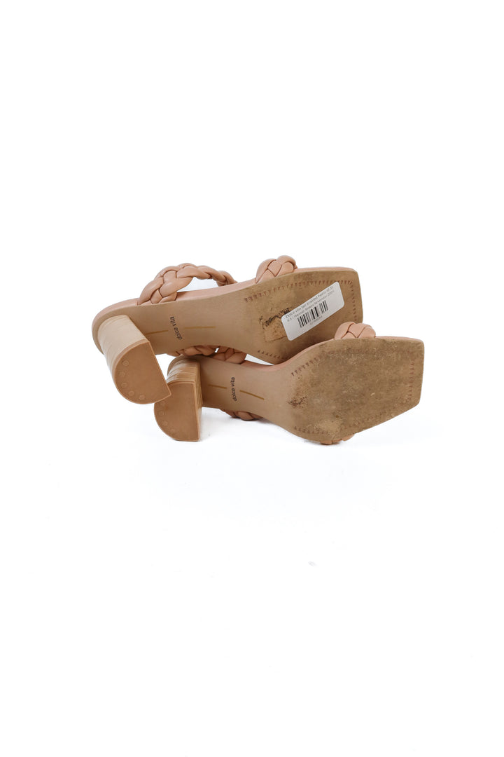 Dolce vita tan braided heels (6.5)