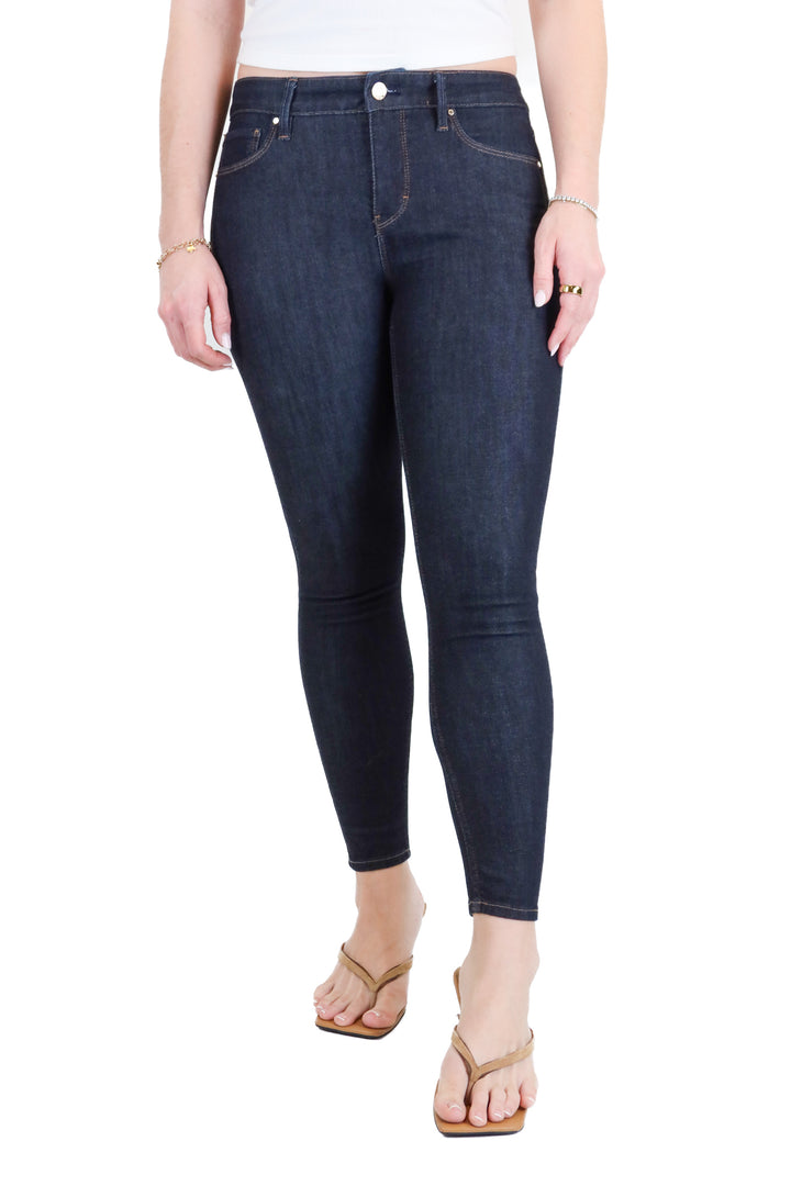 White House Black Market The Skinny Ankle Dark Blue Jeans NWT;(2 Petite; Retail $78))