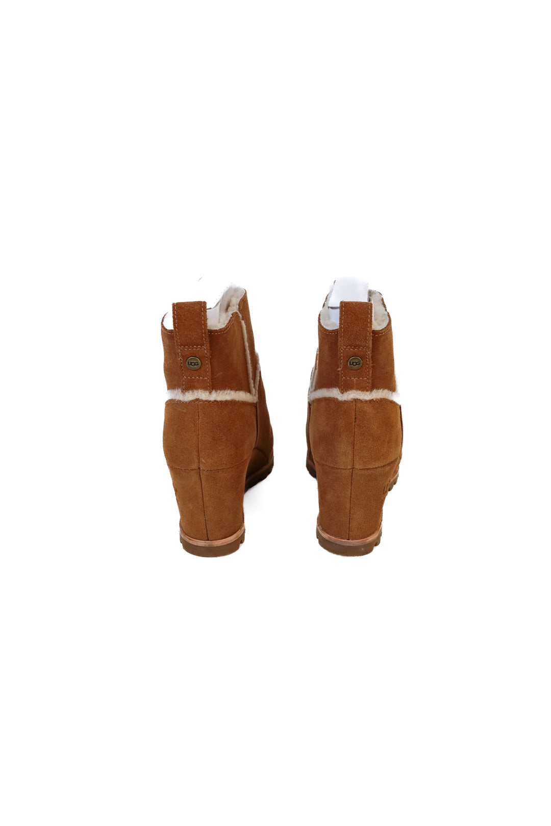Ugg Cognac Wedge Heel Ankle Booties NWOT (7)