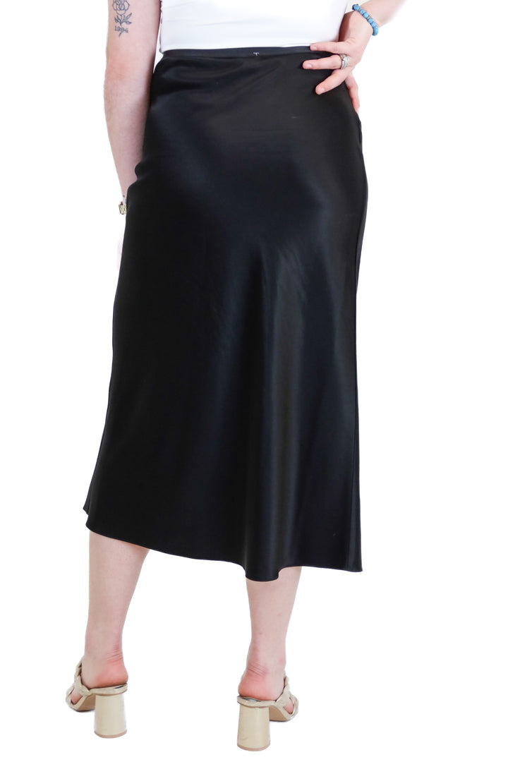 Michael Kors Black Silk Midi Skirt (S)