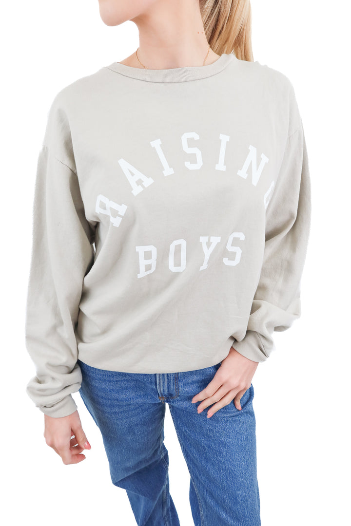 raising boys graphic pullover (m)