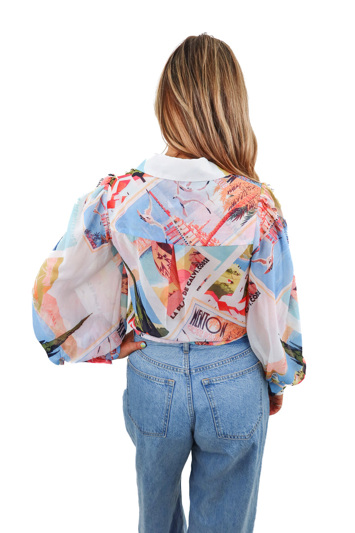 runaway paris sheer blouse (s; retail $79)