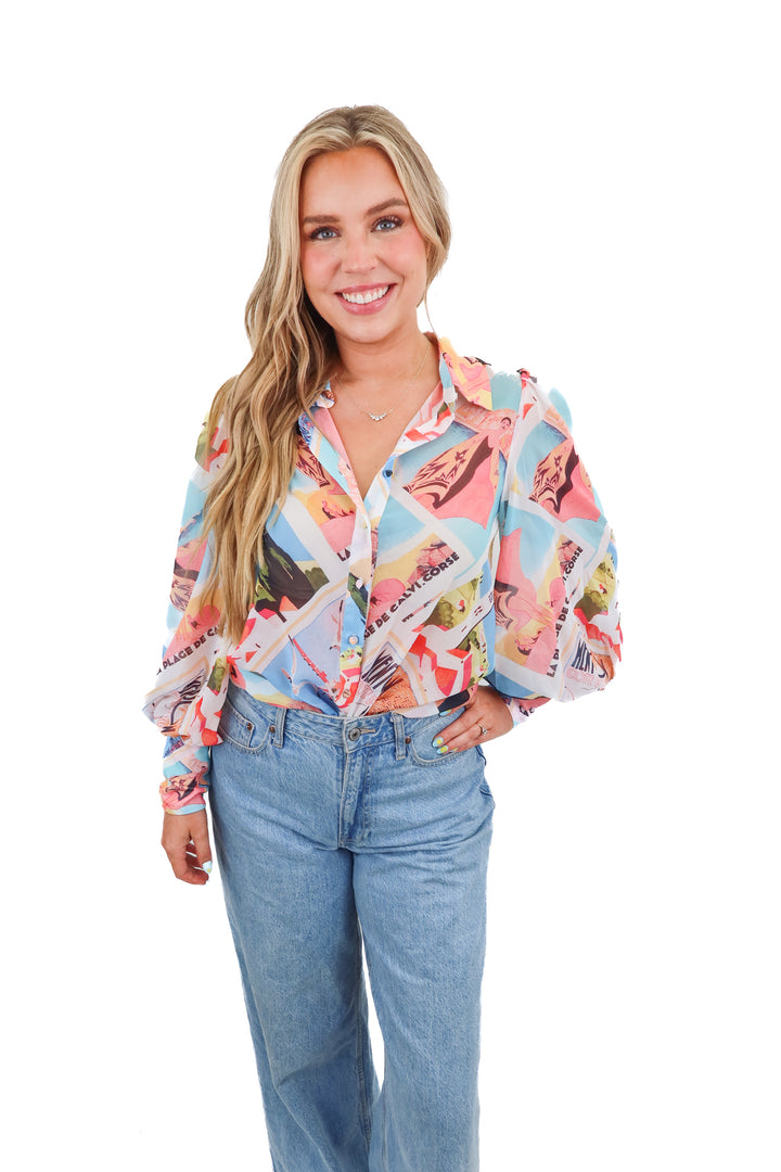 runaway paris sheer blouse (s; retail $79)