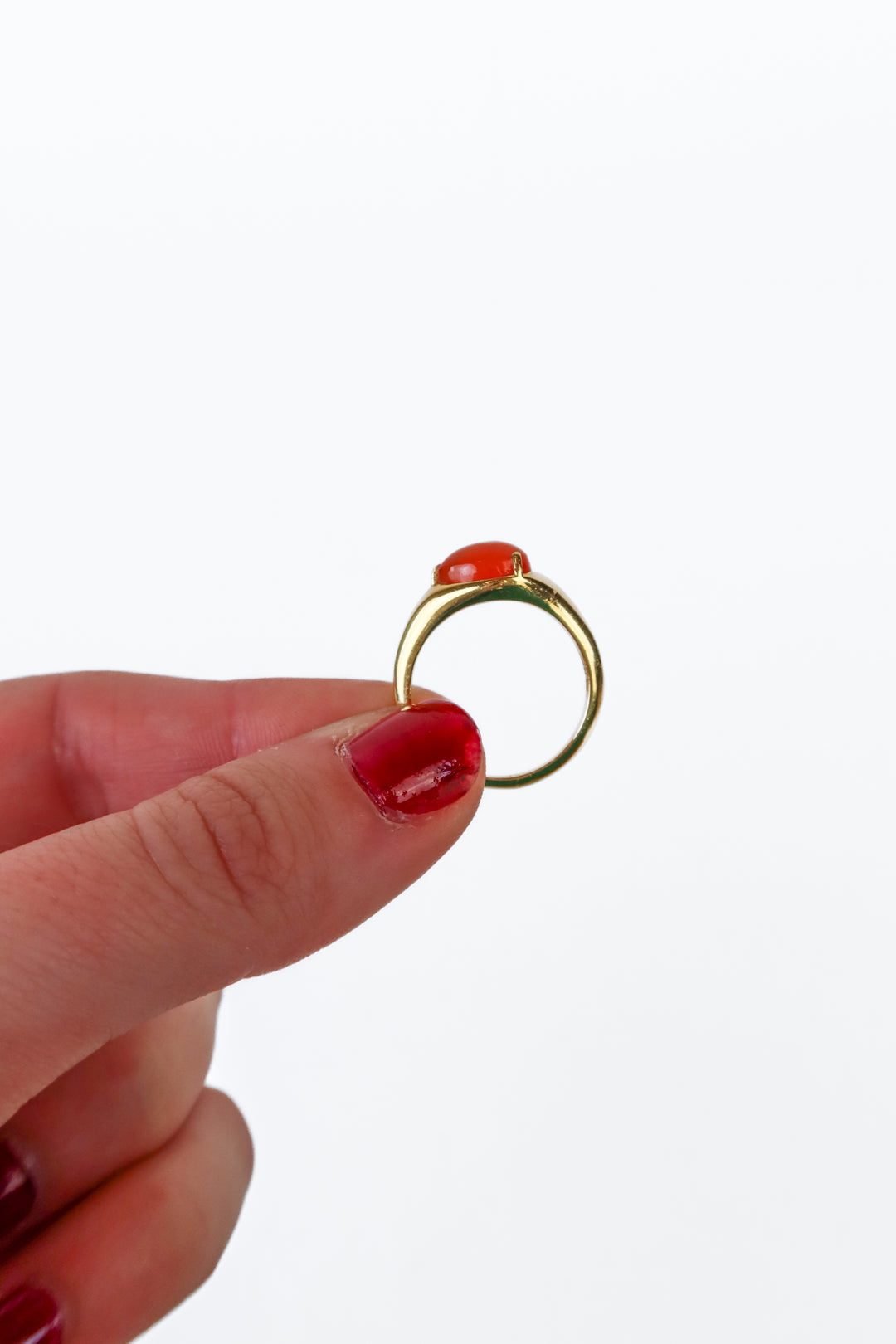 Gold/Orange Stone Ring (ring size 8)