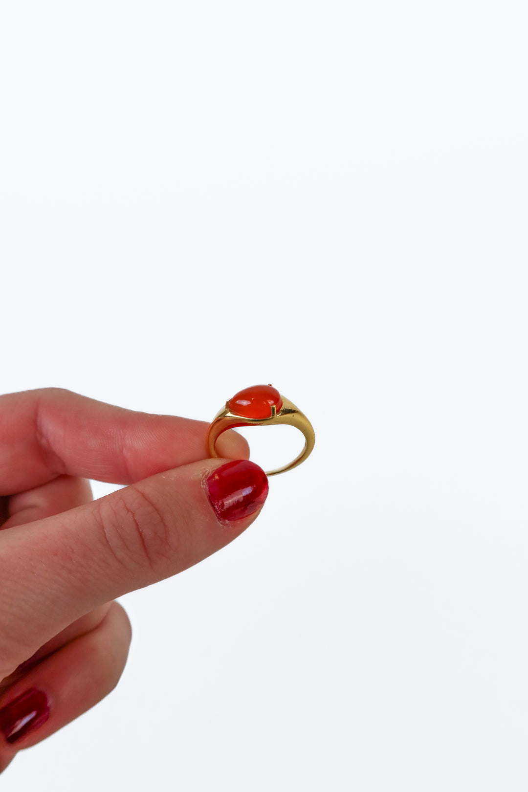 Gold/Orange Stone Ring (ring size 8)