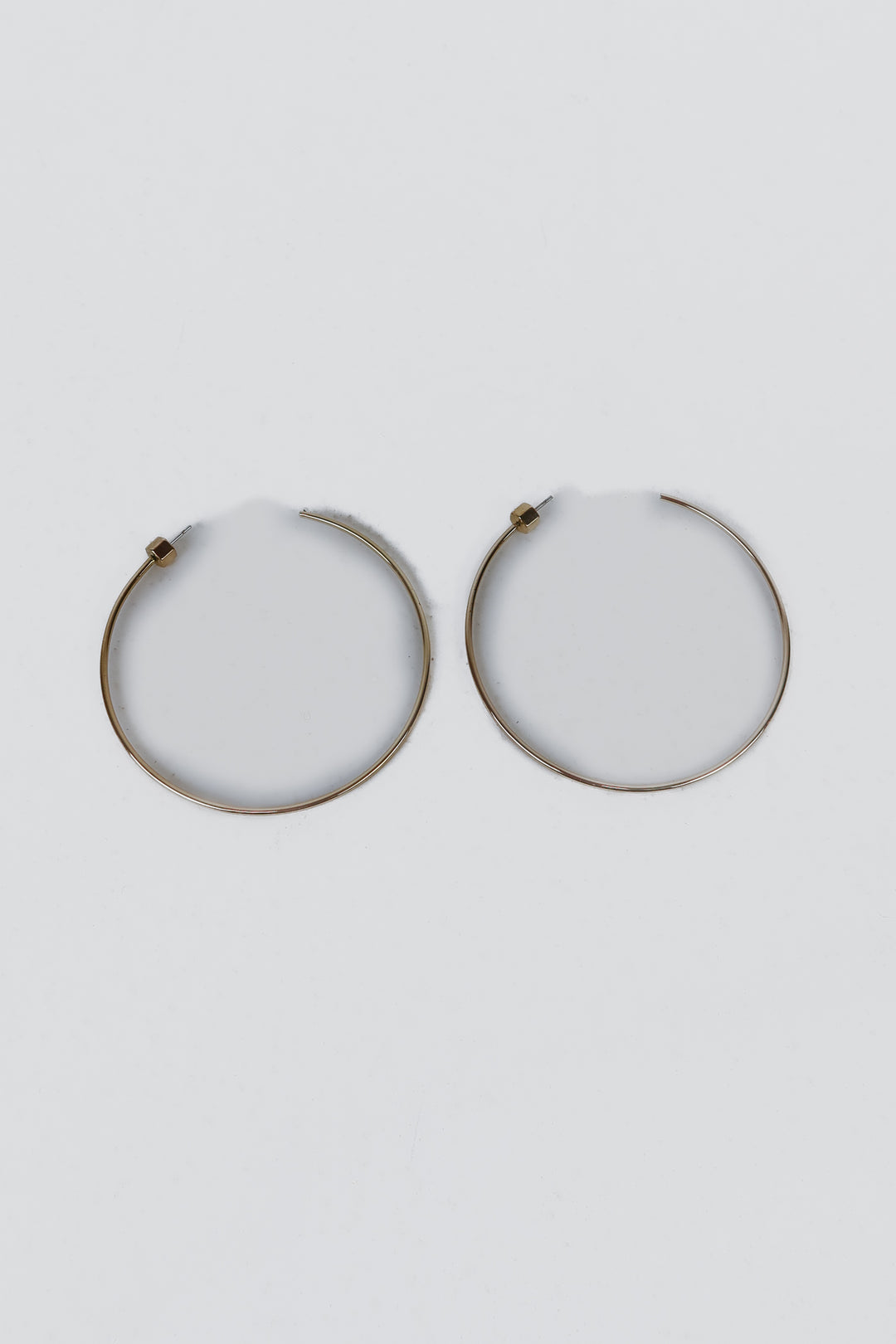 Gold Large Thin Open Hoop Earrings