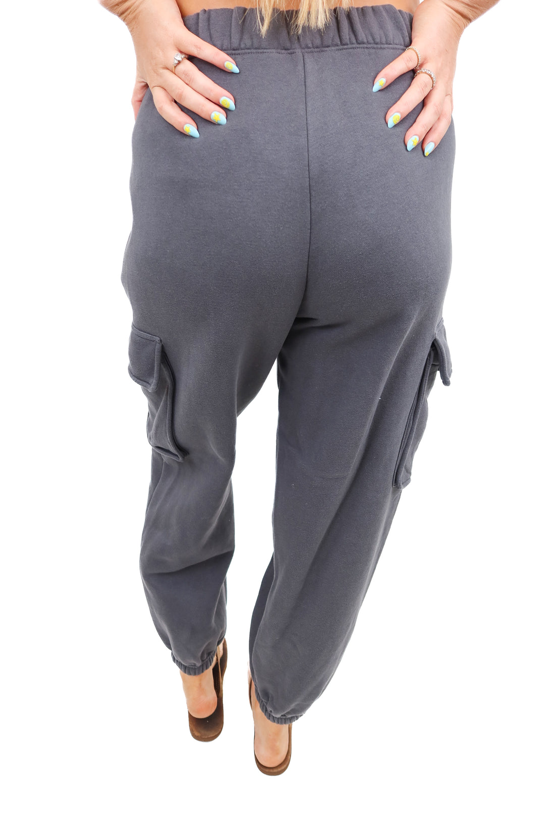 abercrombie & fitch grey cargo sweatpants (m; retail $70)