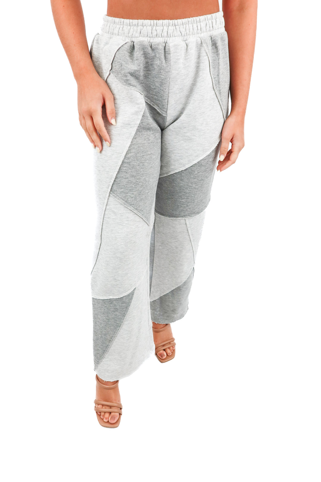 asos grey patchwork jogger pants (XS)