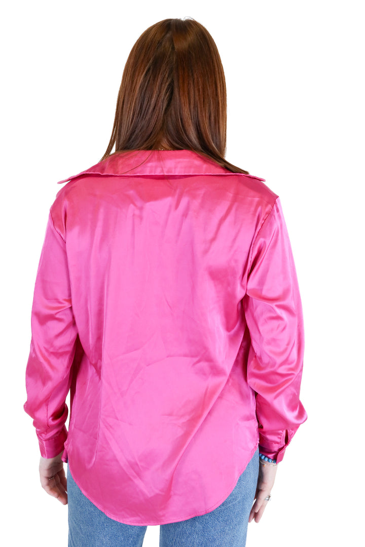 Cellecci Hot Pink Satin Bralette & Top (S)