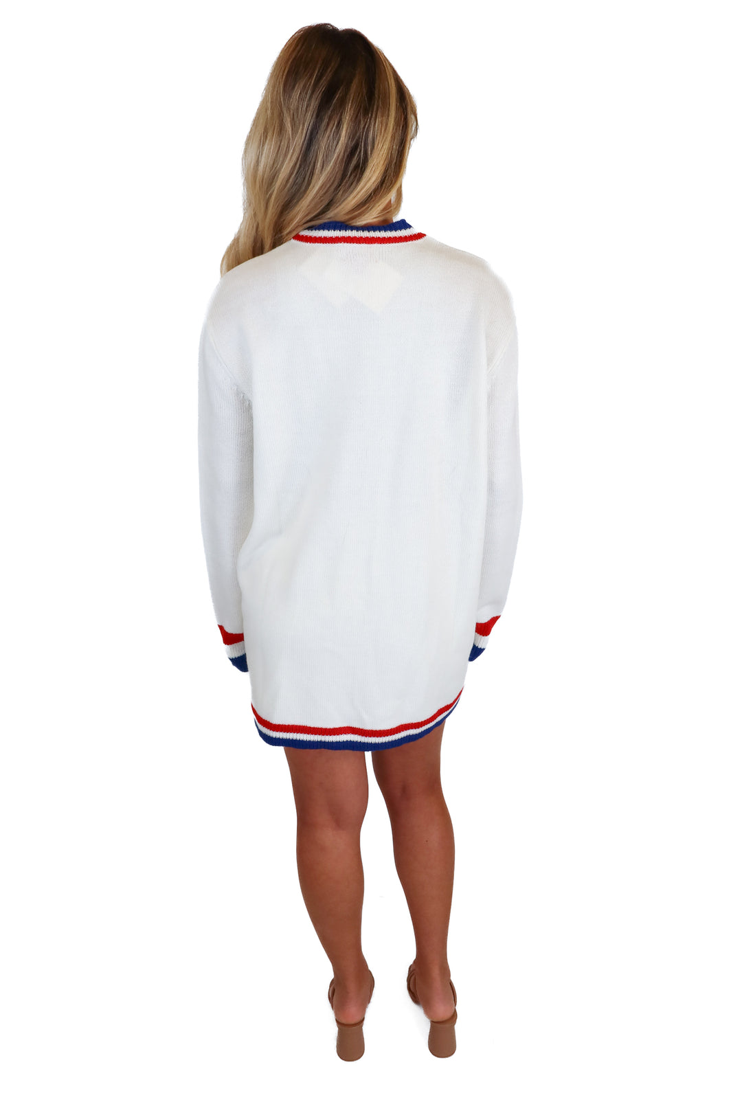 Show Me Your MUMU white/red/blue sweater skirt set NWT (S)