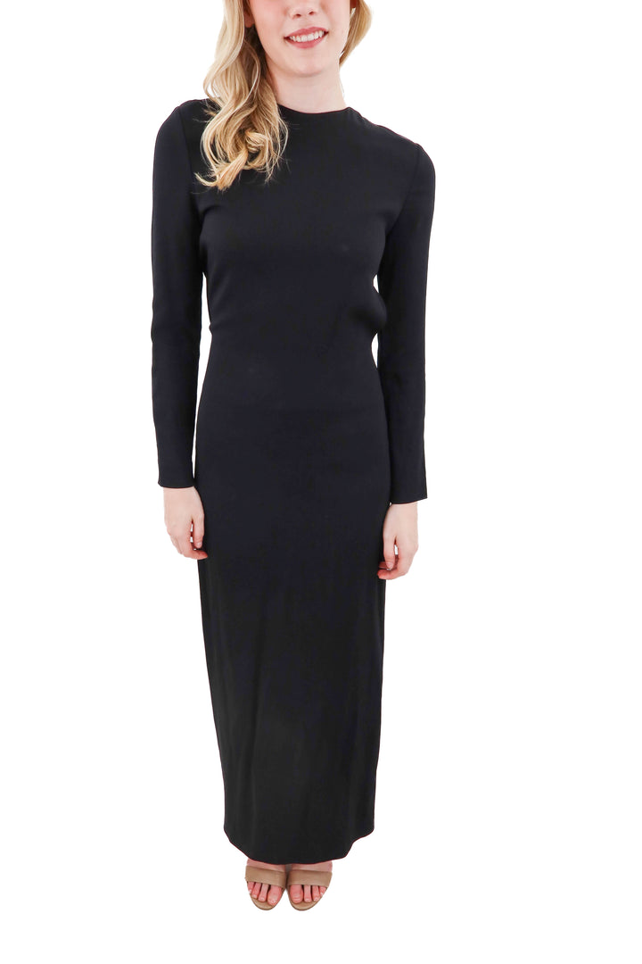 zara black long sleeve maxi dress NWT (s)