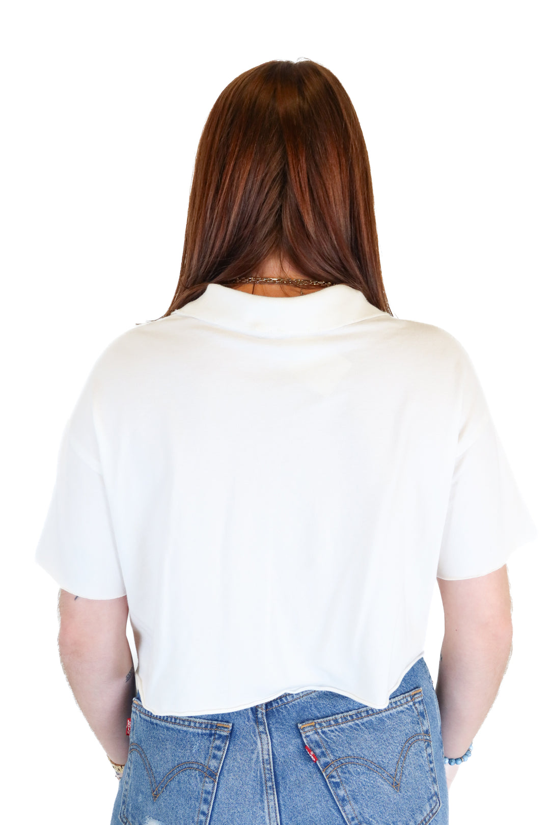Offline by Aerie White Polo Crop Top (XS)
