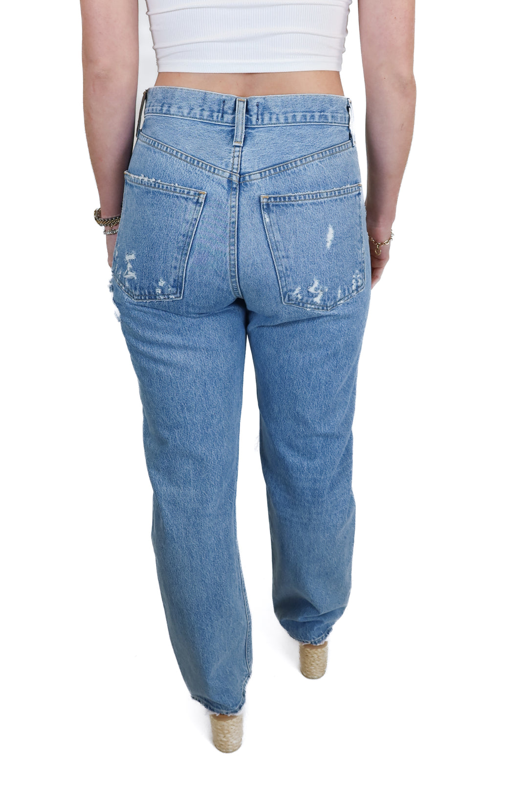 Agolde Distressed Mid-Rise Straight 90s Jean (26)