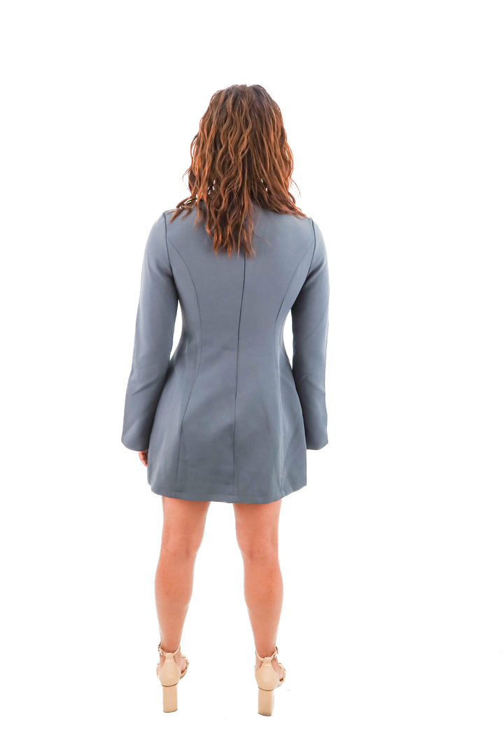 commense grey long sleeve dress NWT (s)