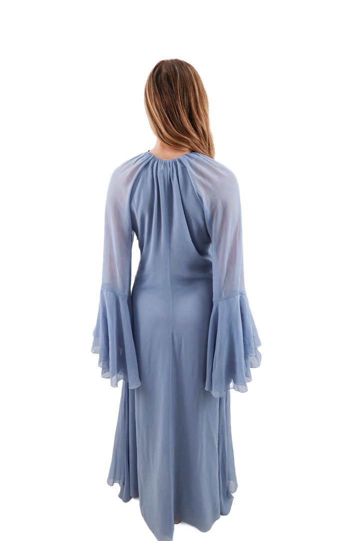 h&m edition baby blue flowy dress NWT (xs)