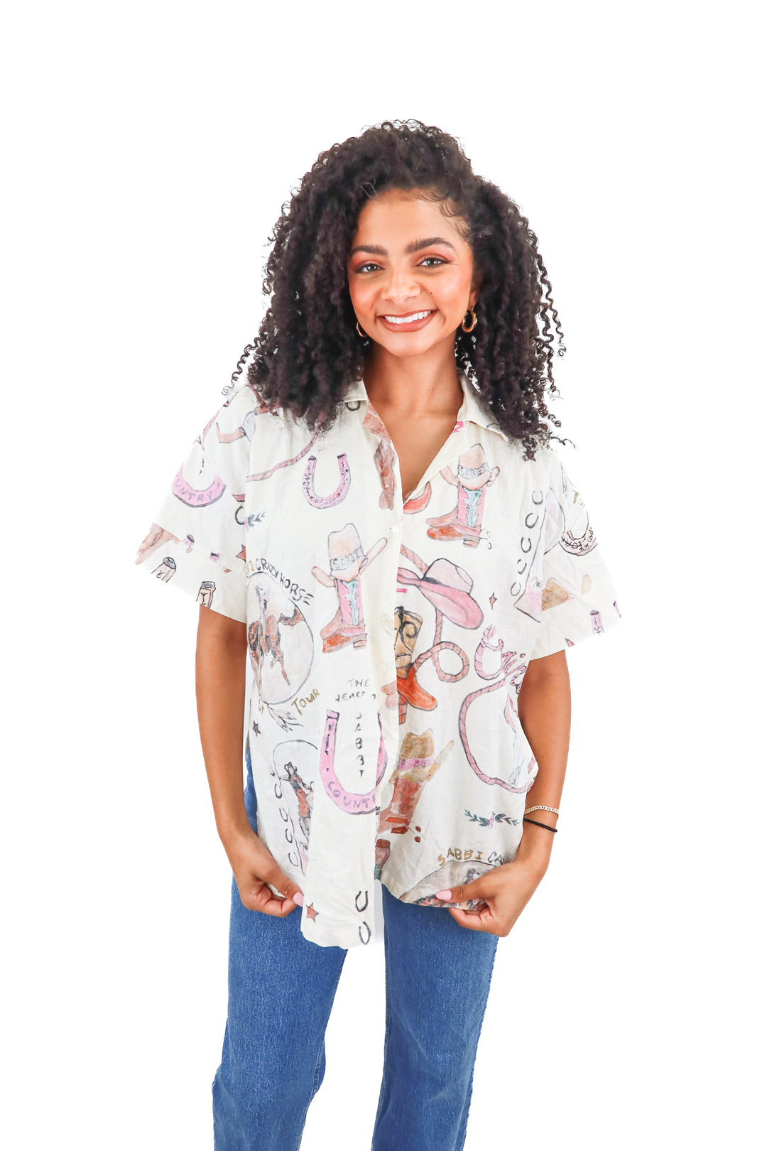 sabbi western linen button up (xs; retail $109)