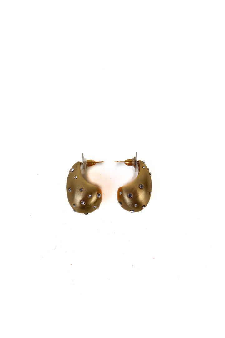 Gold & Crystal Drop Earrings