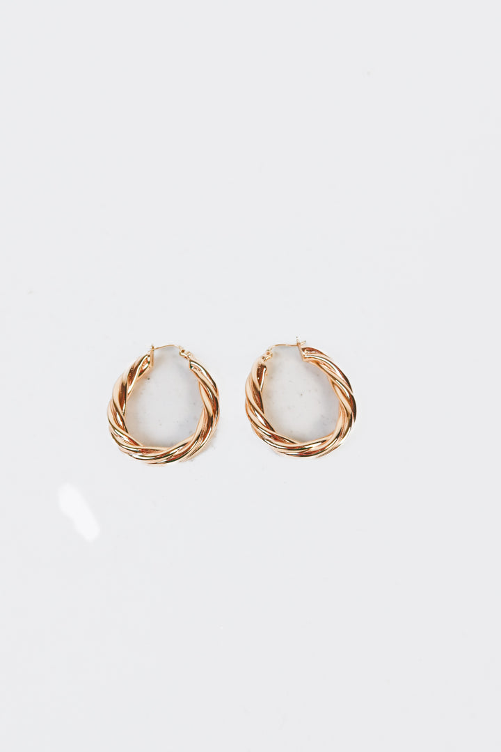 Twisted Gold Earrings