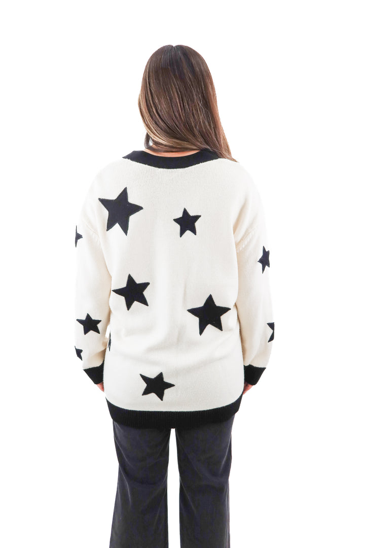 alice & olivia star cardigan (L; retail $550)