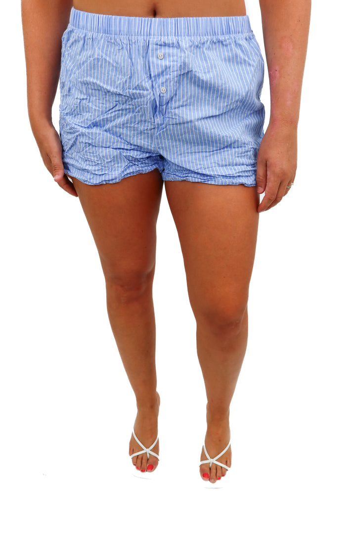 gap body blue stripe shorts (m)