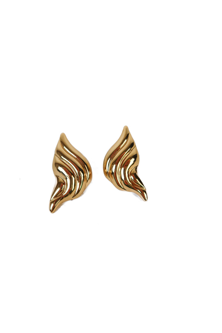 Heaven Mayhem Gold Croissant Earrings
