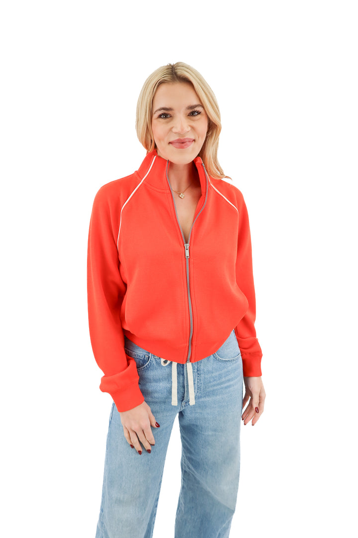 spanx orange airpique track jacket NWT (s; retail $138)