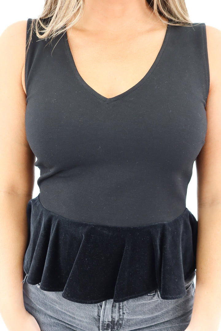 j. crew black peplum top NWT (S; retail $55)