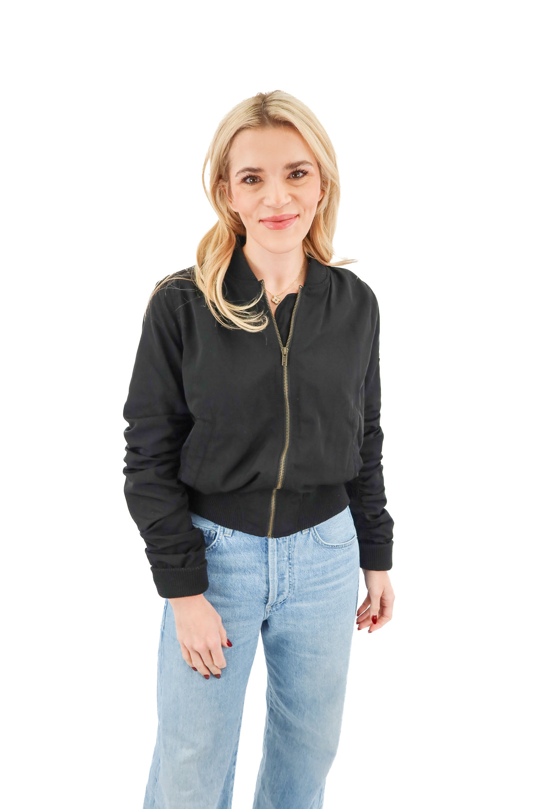 acitve usa black bomber jacket (s)