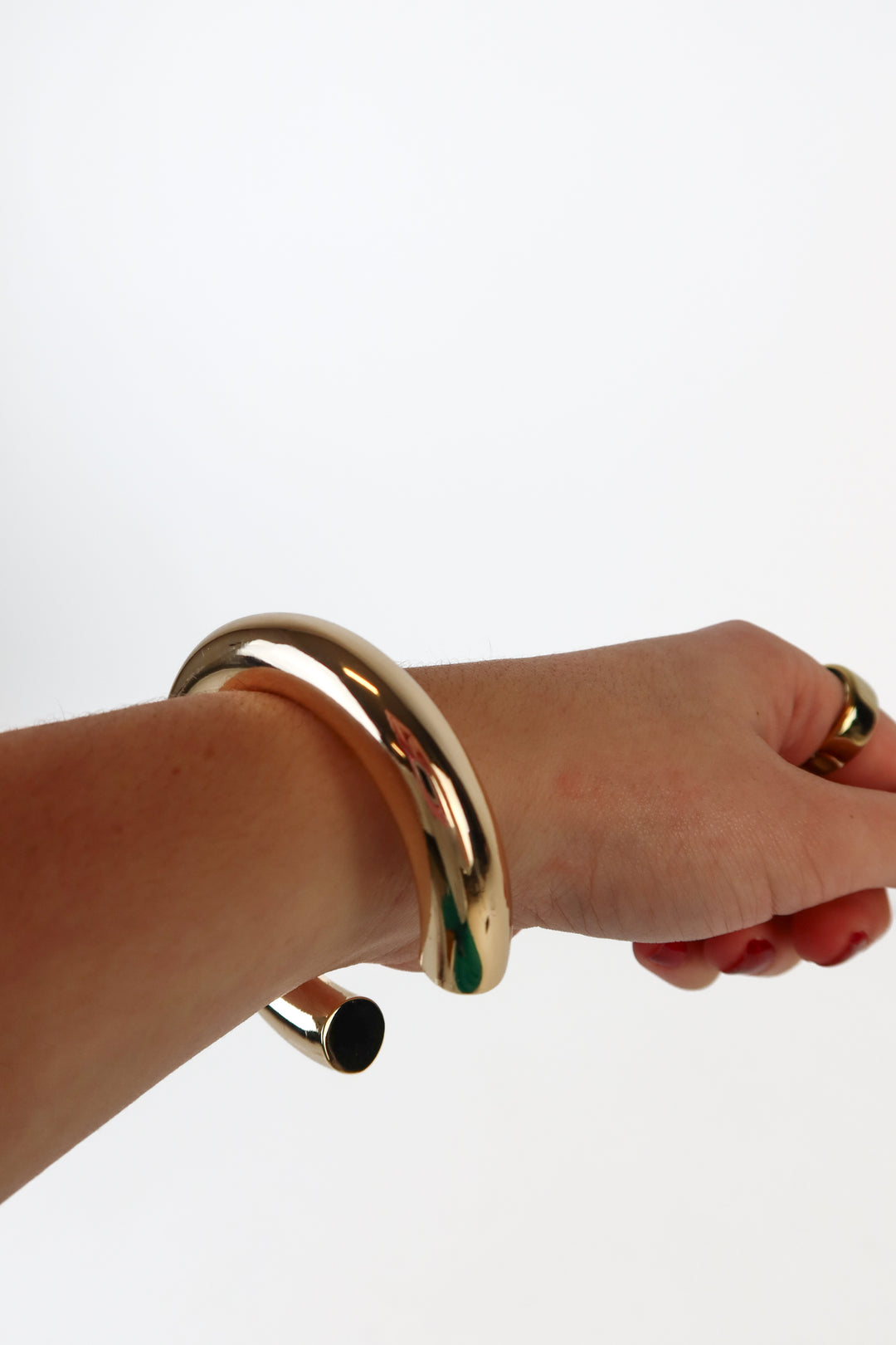 Lili Claspe Gold Large Hollow Cuff Bracelet