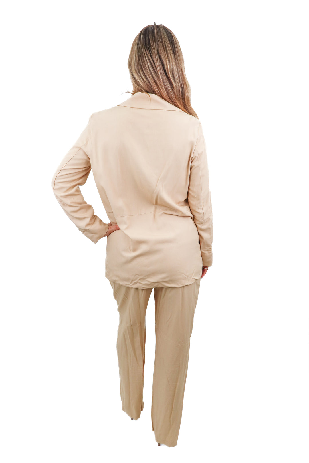 able tan blazer set (s; retail $175)
