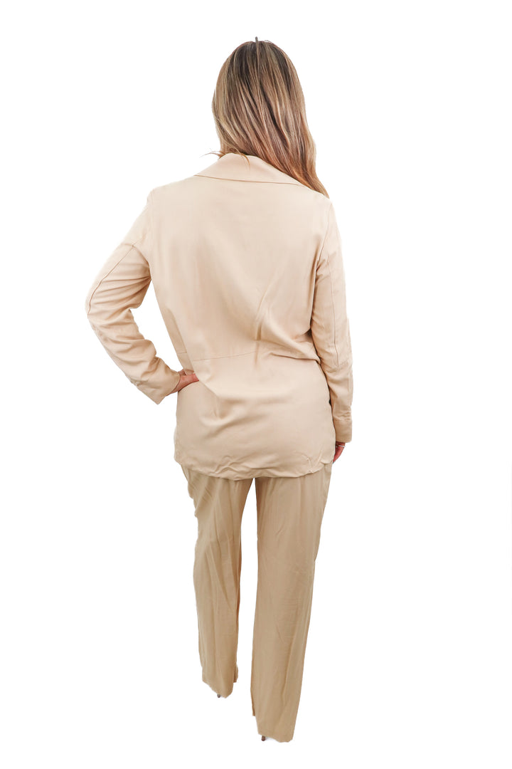 able tan blazer set (s; retail $175)
