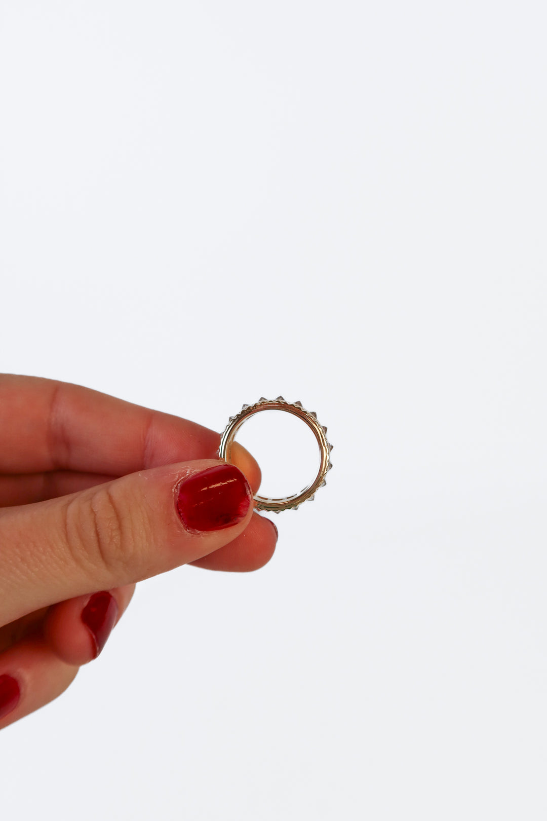Textured Gold/CZ Ring (ring size 7)