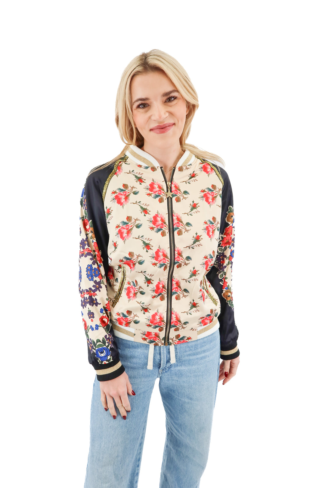 lola the boys patterened bomber jacket (s; retail $88)