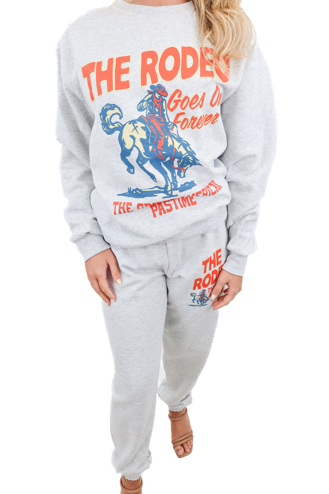 the rodeo grey sweat set (s)