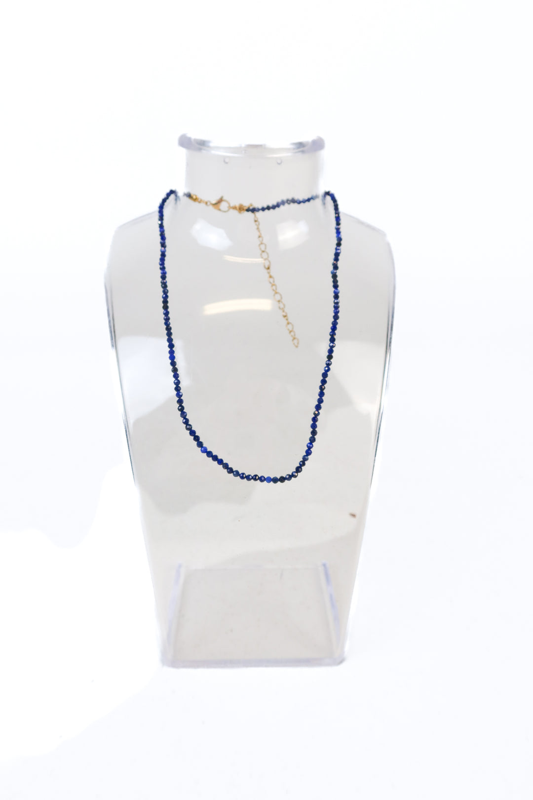 Blue Shiny Beaded Choker Necklace