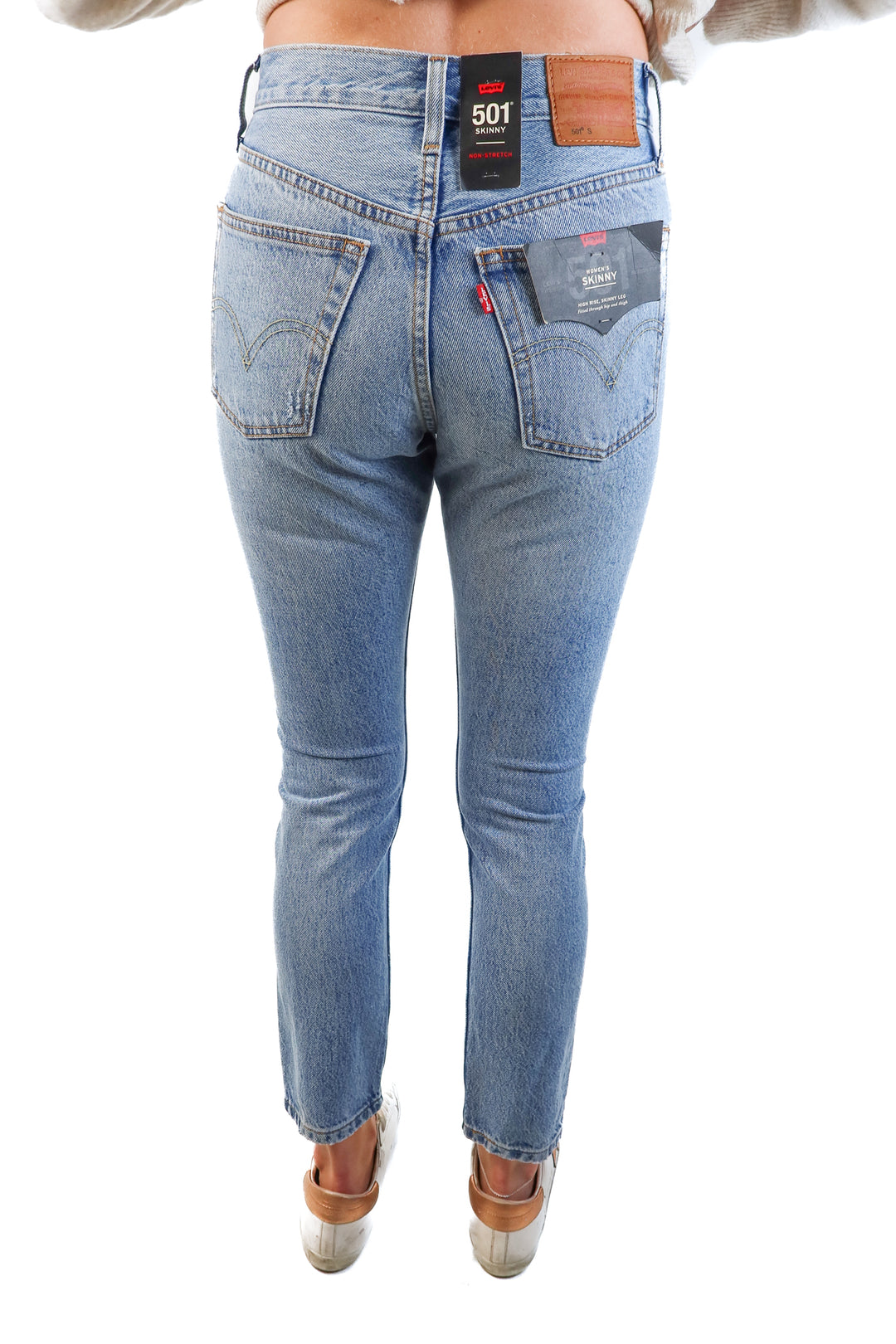 Levi’s 501 light wash skinny jeans NWT (25x28; retails for $98)