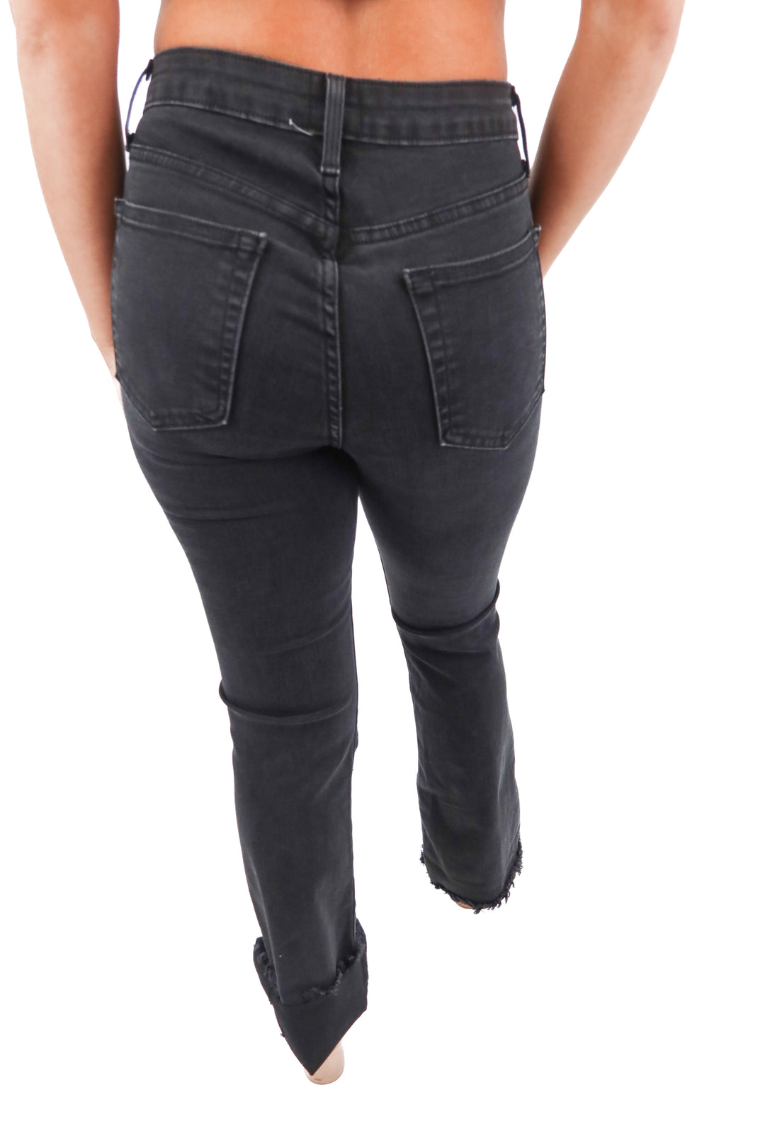 justblack black flare jeans (25; retail $90)