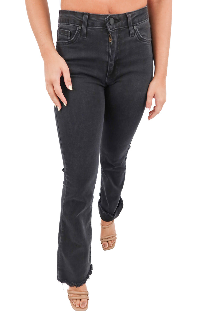 justblack black flare jeans (25; retail $90)