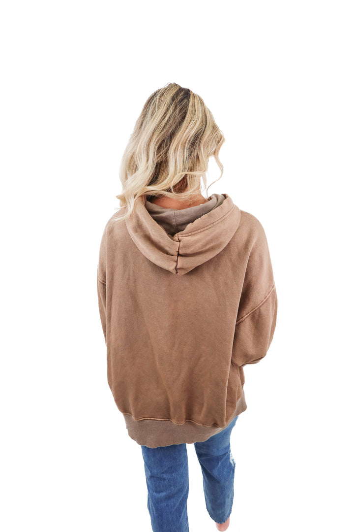 free people mvmt brown sweatshirt (xs; retail $98)