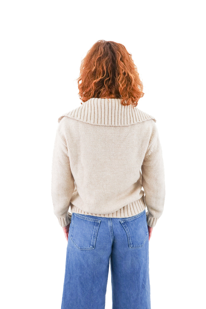 sadie and sage light beige sweater (xs)