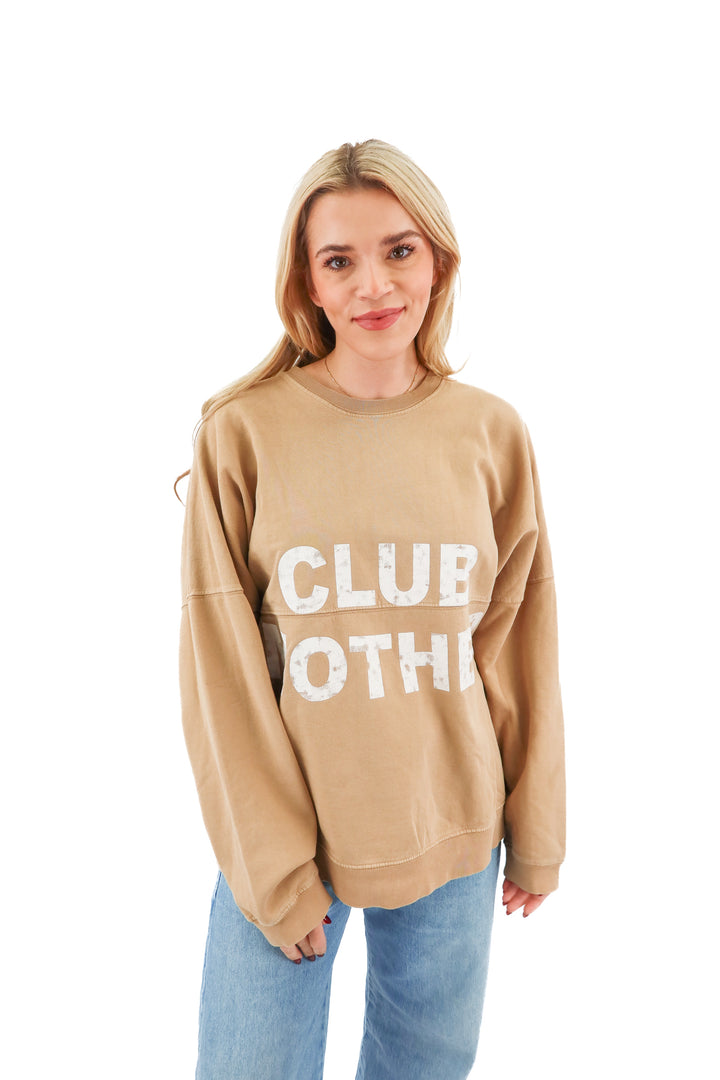 club mother brown crewneck (L)