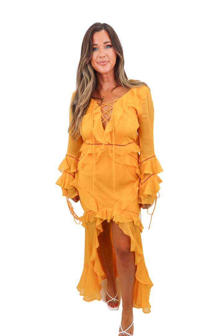 asos yellow ruffle maxi dress (10)