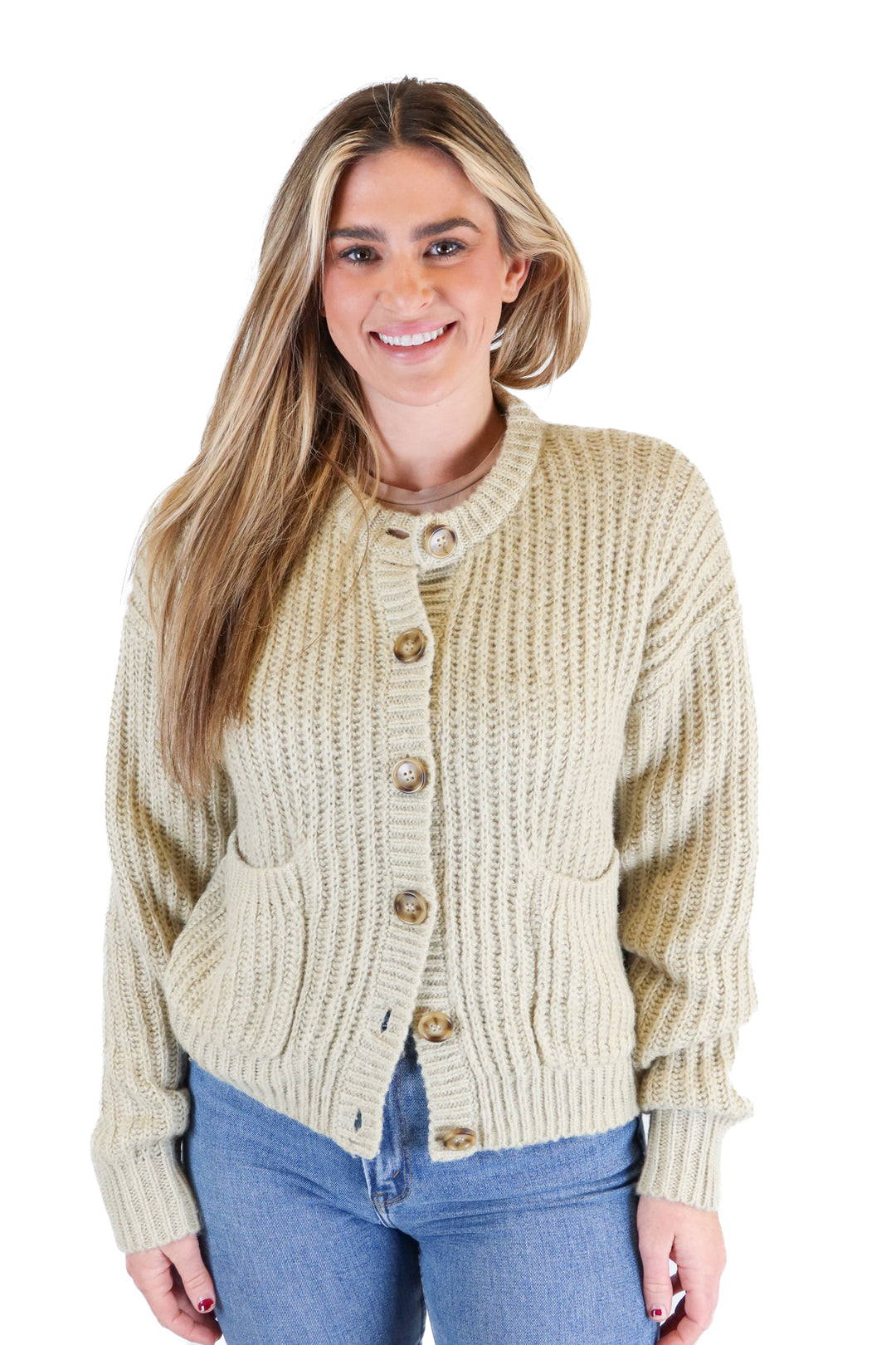 BDG Urban Outfitters Knit Beige Cardigan (S)