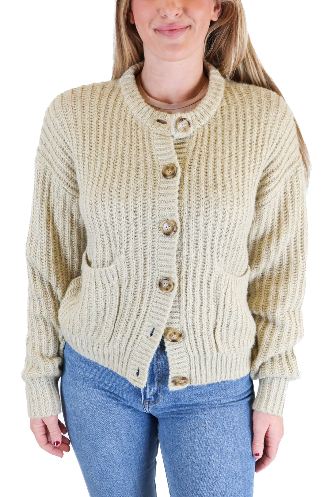 BDG Urban Outfitters Knit Beige Cardigan (S)