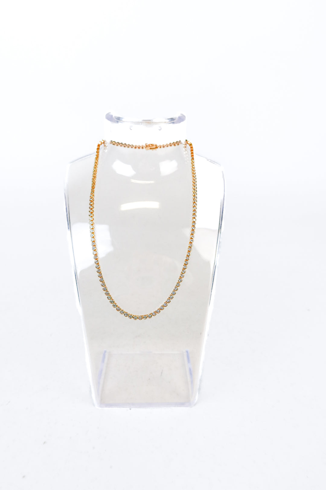 Round Gold/Crystal Necklace