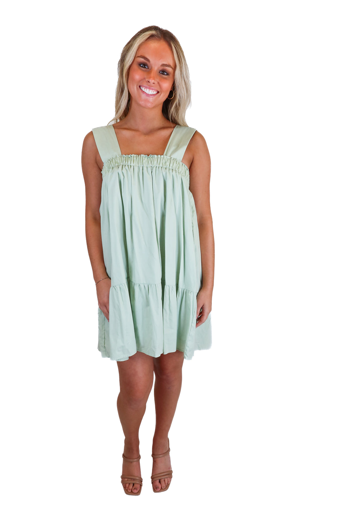 Hyfve Light Green Sun Dress (S)