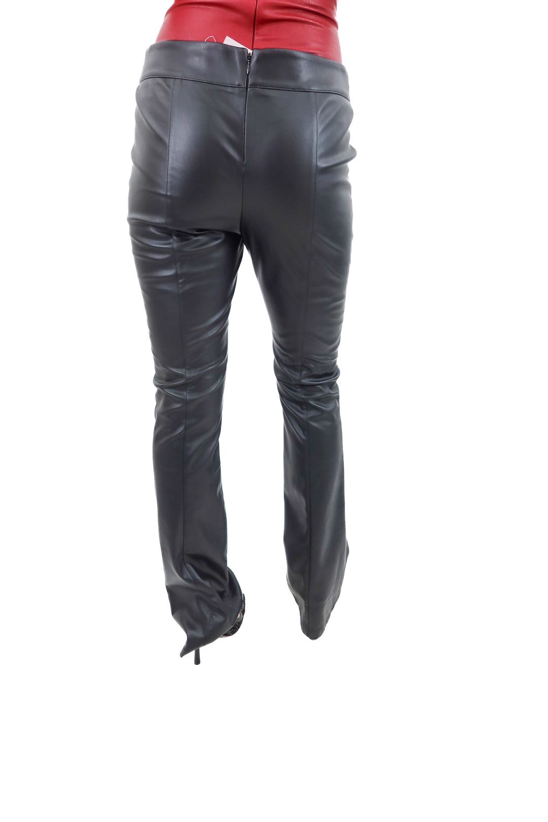 h:ours black vegan leather lace up pants nwt (s)